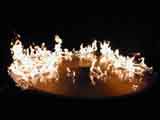 flames dance bright