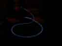 The flame moves through the tube